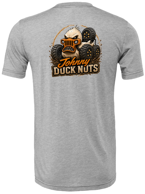 Johnny Duck Nuts logo tee — back